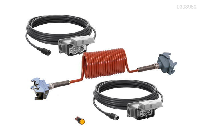 Orlaco cable set for truck with center axle-trailer (manuel) Orlaco cable set for truck with center axle-trailer (manuel)