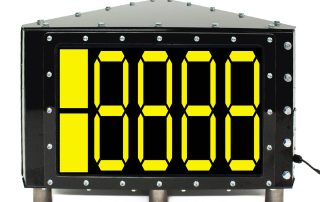 Rock Board RBHTRI3 LED Triangle ID Sign Modular Segment Kit 4 Number and 2 Letter Display Change